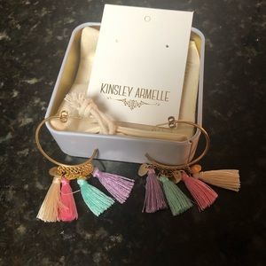 Kinsley Armelle hoops with tassels